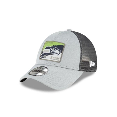 Seattle Seahawks Gorra | New Era NFL Division Champions Locker Room 9forty Adjustable Cap Mexico - Grises